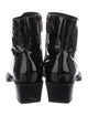 Fendi Patent Leather Leather Trim Embellishment Boots