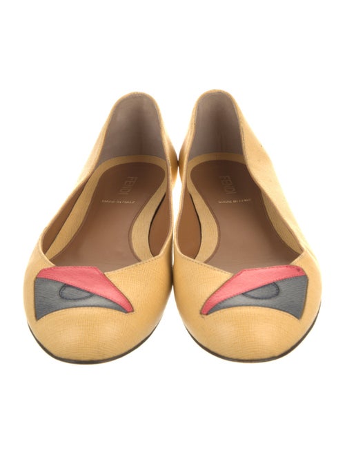 Fendi Saffiano Leather Flats