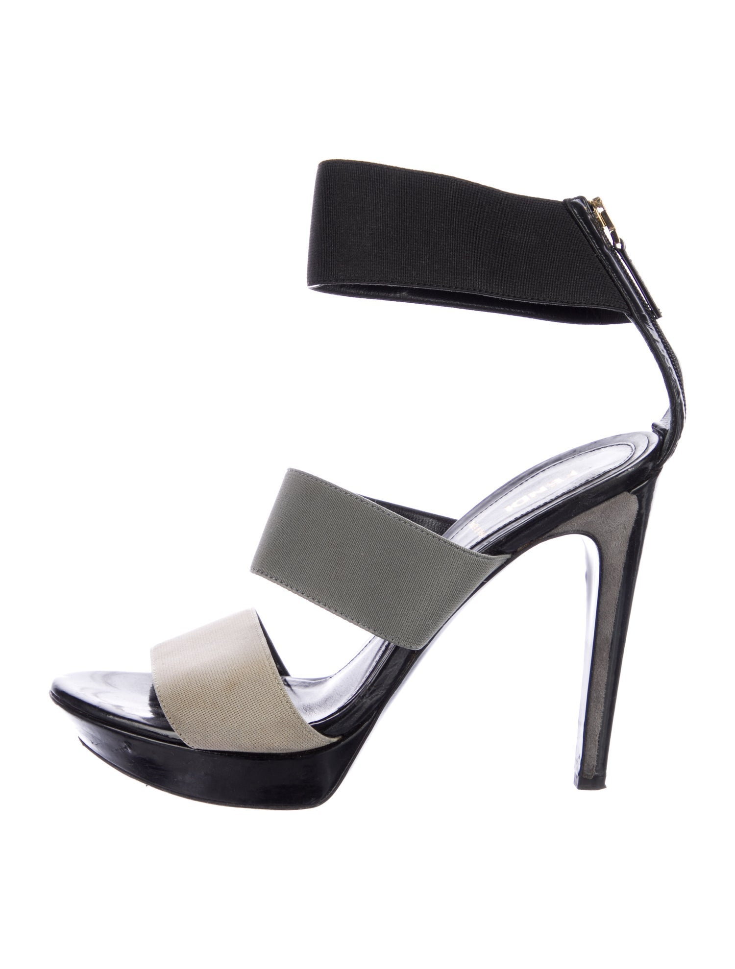 Fendi Colorblock Pattern Sandals