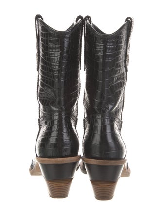Fendi Crocodile Patterned Boots