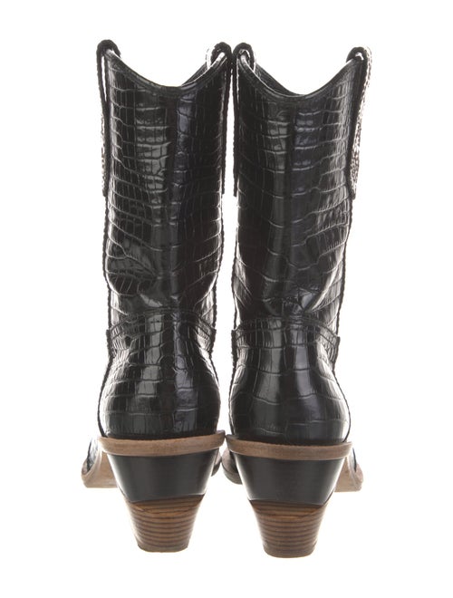 Fendi Crocodile Patterned Boots