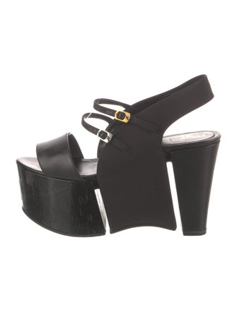 Fendi Leather Slingback Sandals