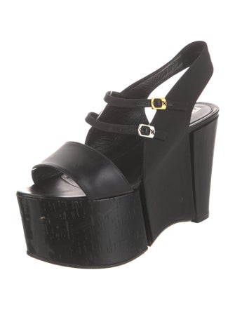 Fendi Leather Slingback Sandals