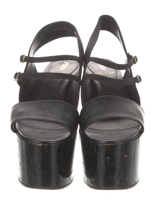 Fendi Leather Slingback Sandals