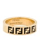 Fendi Enamel Logo Band Ring