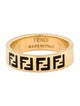 Fendi Enamel Logo Band Ring