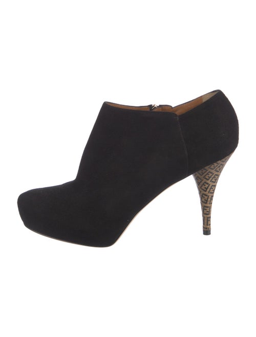 Fendi Zucca FF Logo Suede Pumps