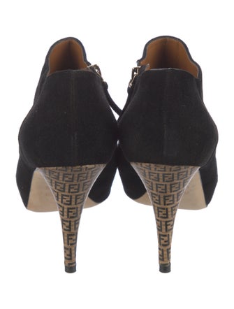 Fendi Zucca FF Logo Suede Pumps