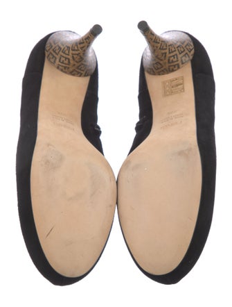 Fendi Zucca FF Logo Suede Pumps