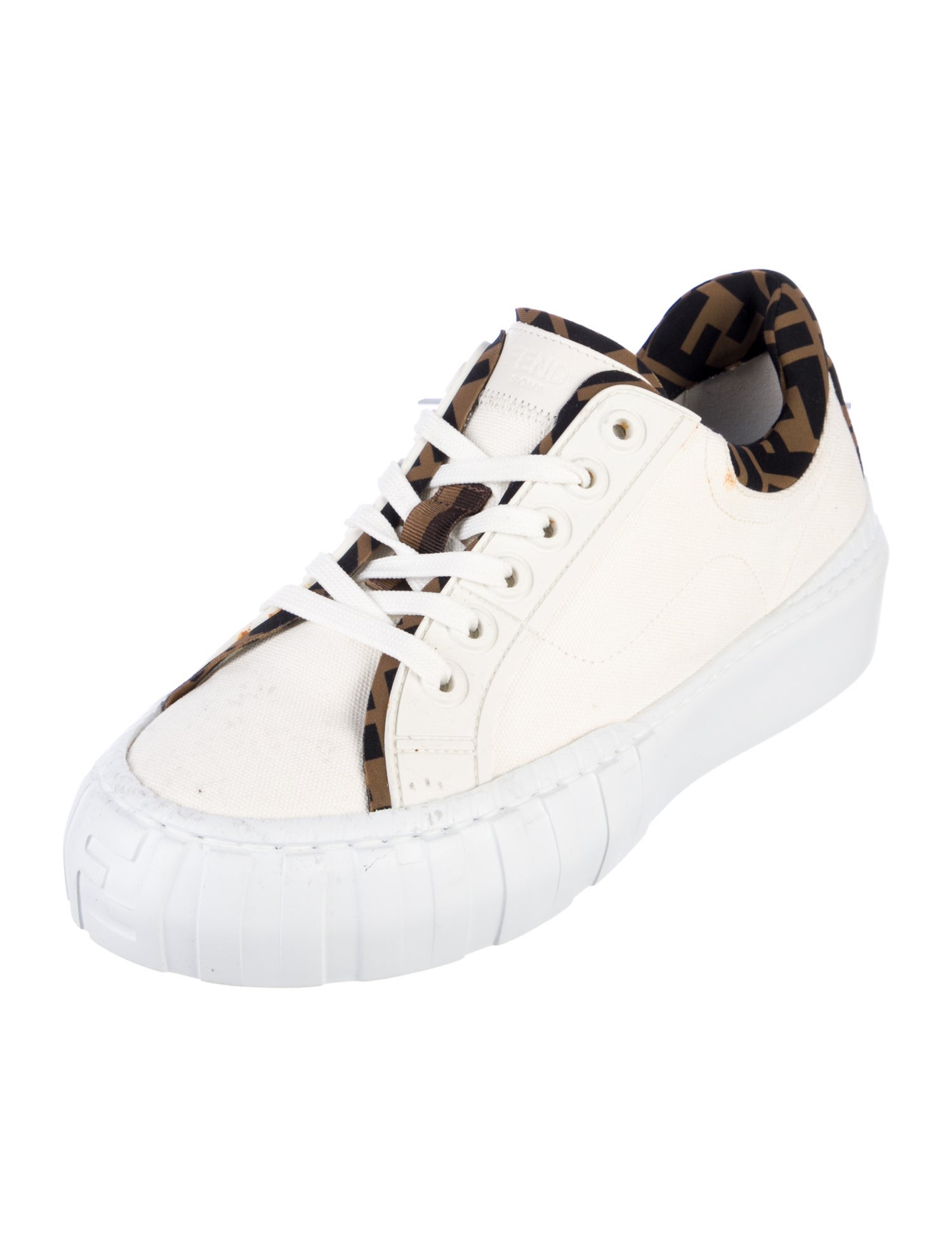 Fendi Zucca FF Logo Canvas Sneakers