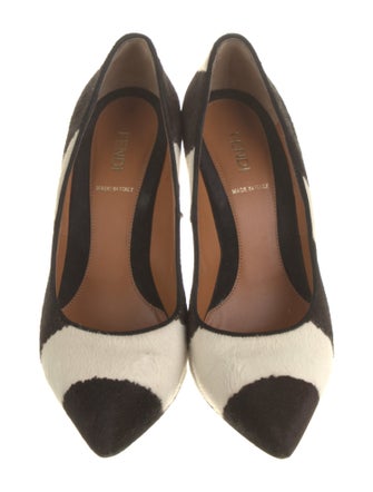 Fendi Ponyhair Printed Pumps