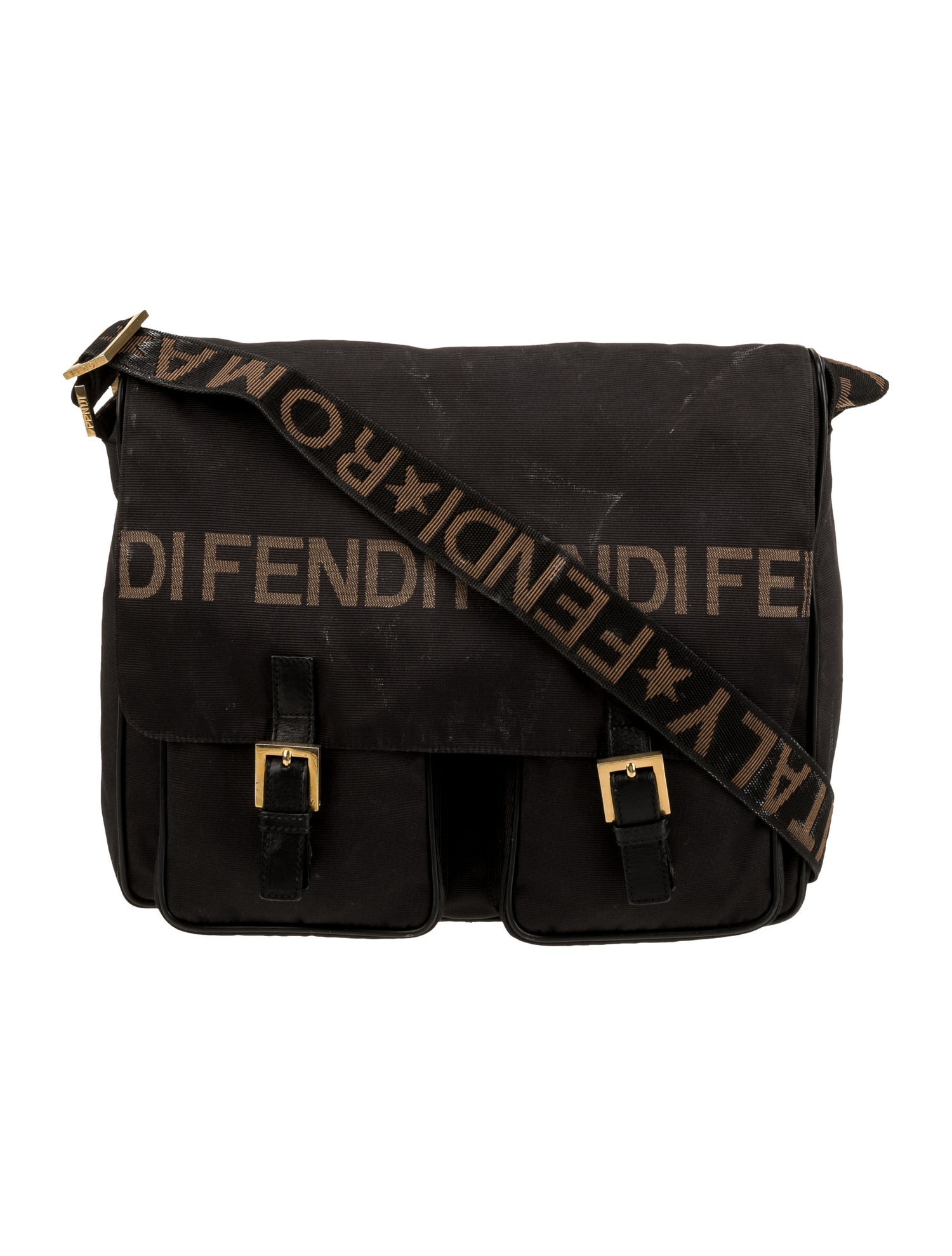 Fendi Canvas Messenger Bag Vintage