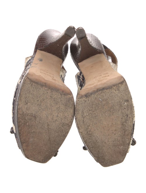 Fendi Snakeskin Printed Slingback Pumps