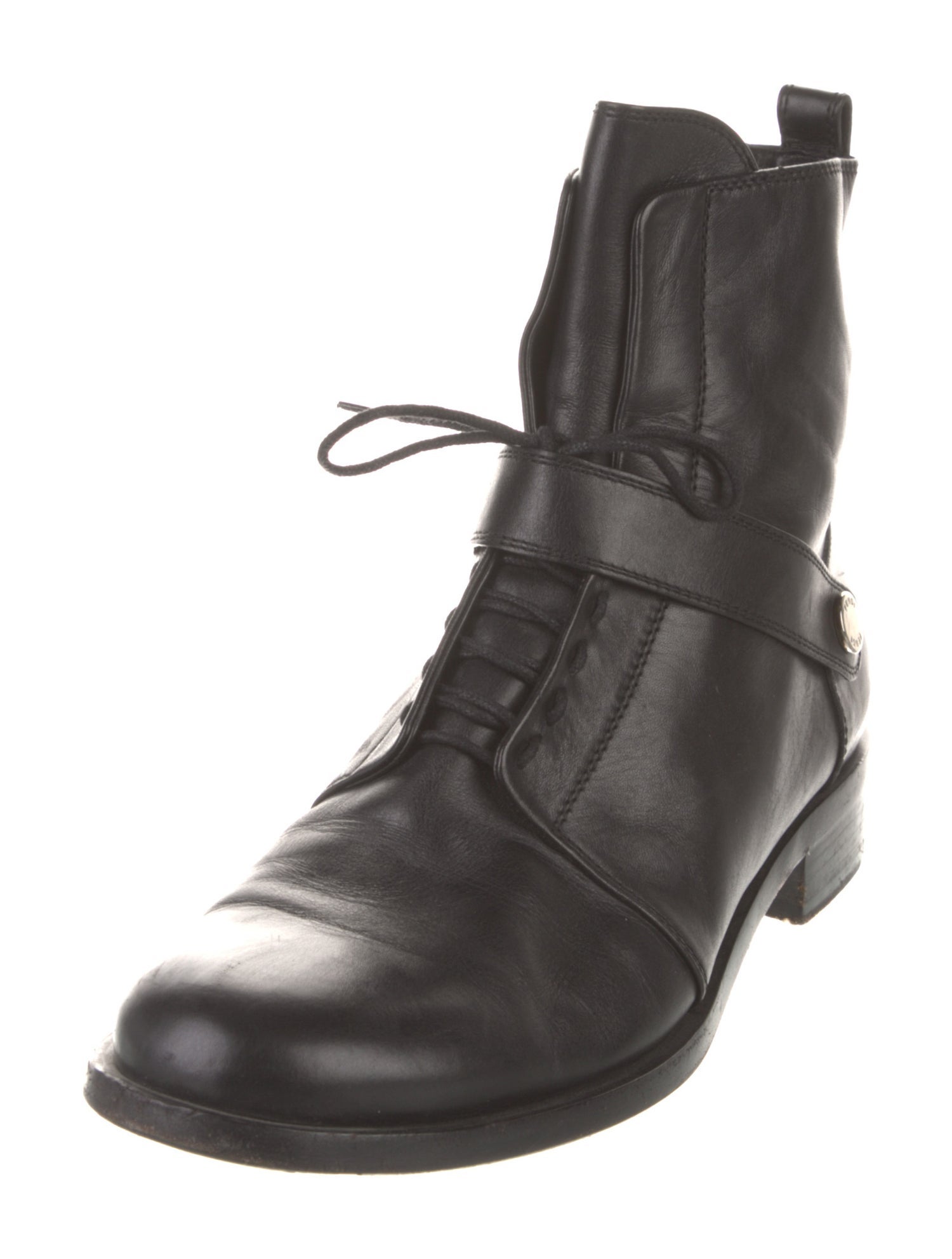 Fendi Leather Moto Boots