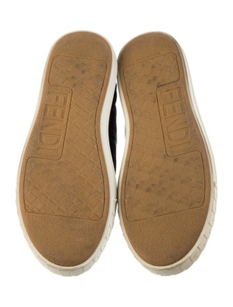 Fendi Zucca FF Logo Velvet Sneakers