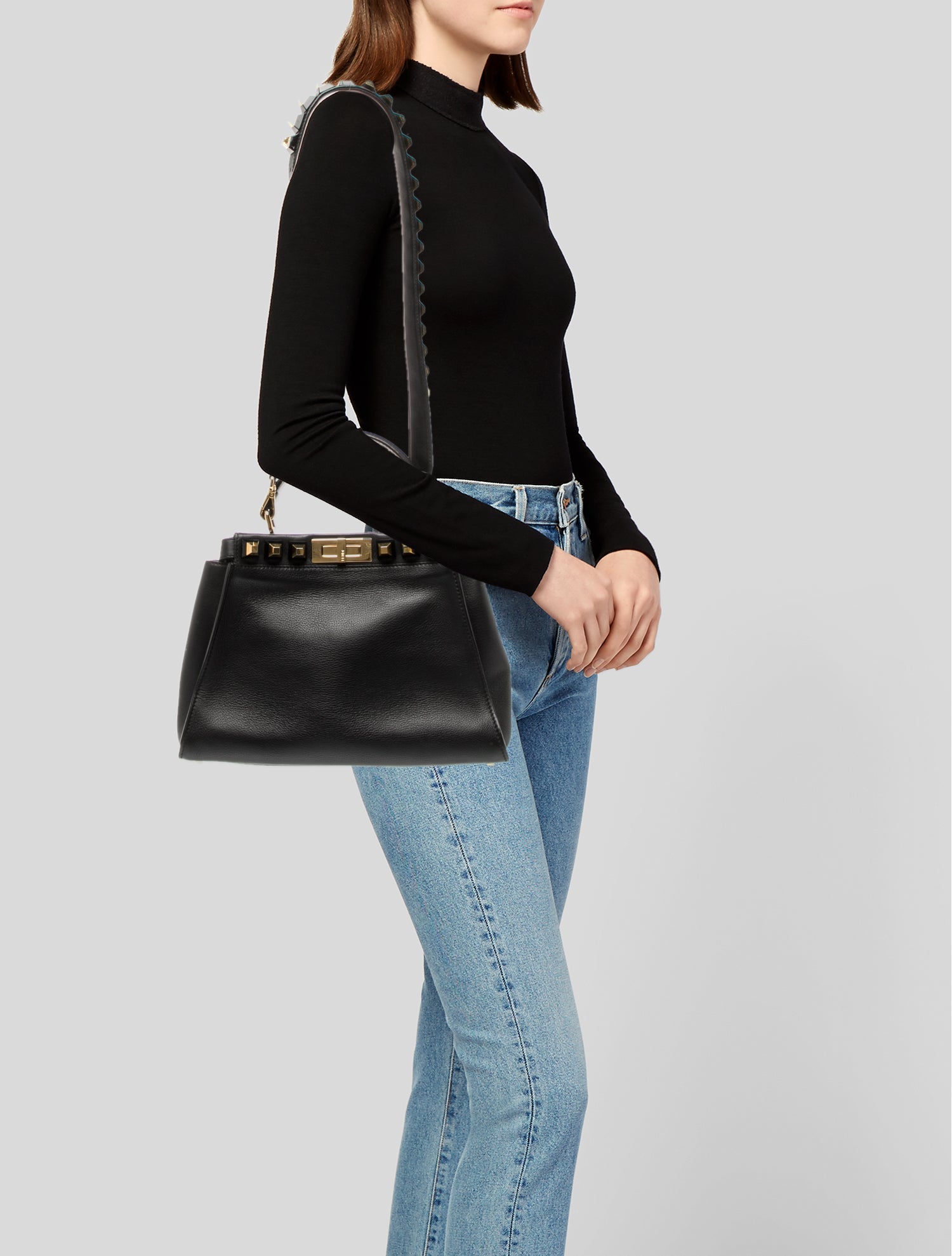 Fendi Leather Peekaboo Medium