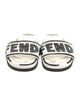 Fendi Leather Graphic Print Slides