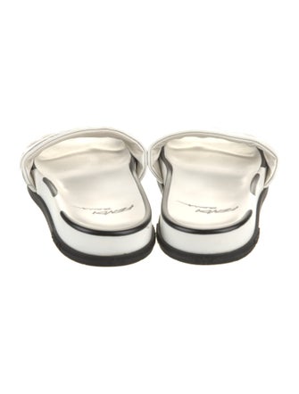 Fendi Leather Graphic Print Slides