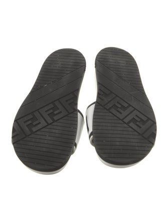 Fendi Leather Graphic Print Slides