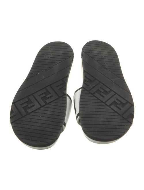 Fendi Leather Graphic Print Slides