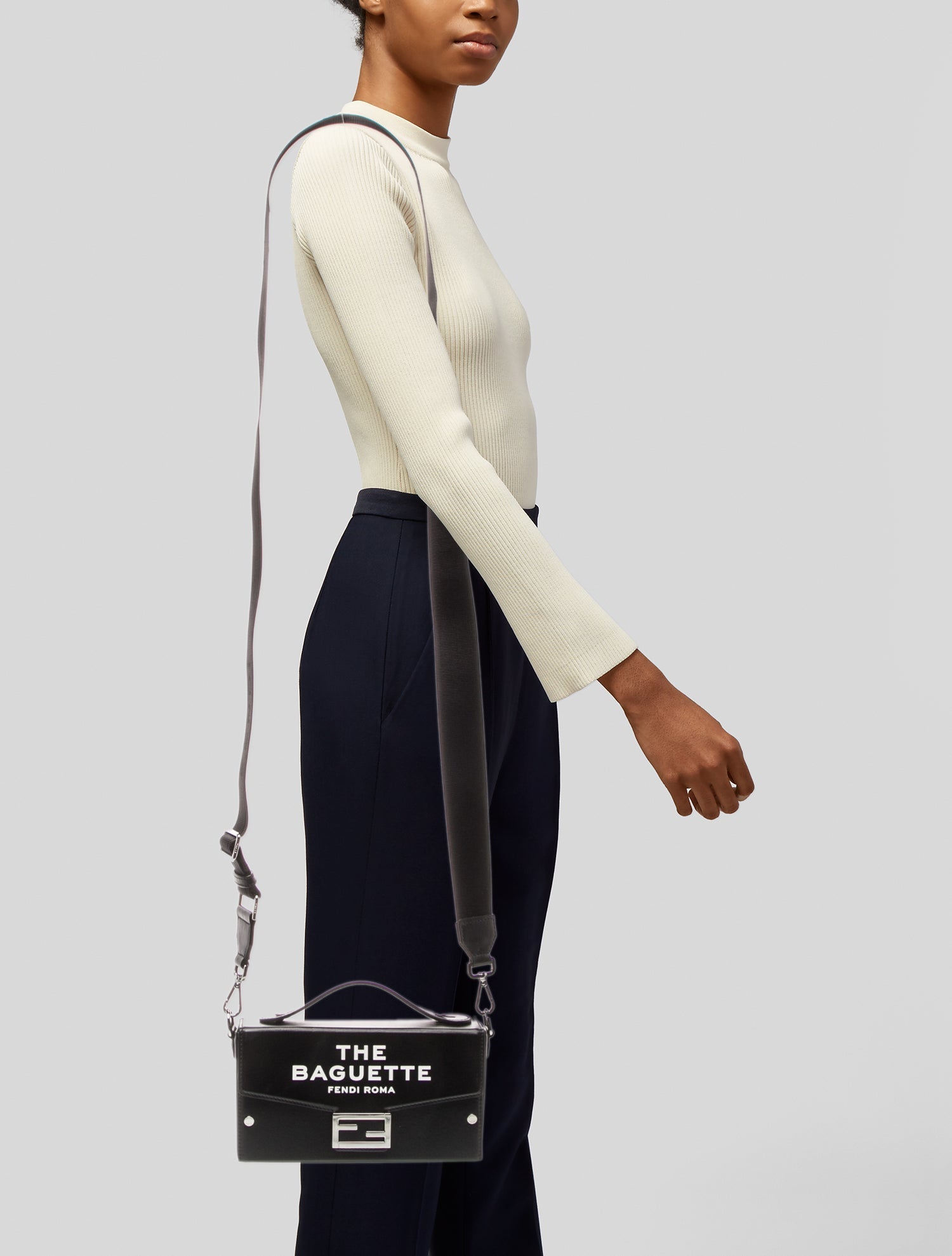 Fendi x Marc Jacobs Zucca FF Soft Trunk Baguette Bag 2023