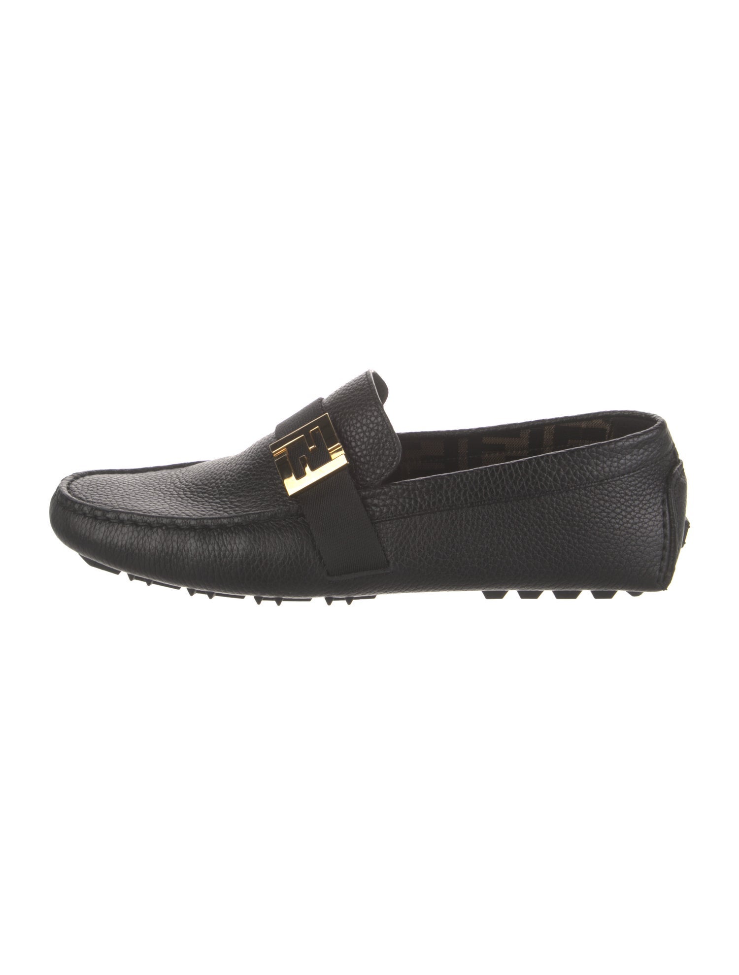 Fendi Signature Logo Leather Espadrilles