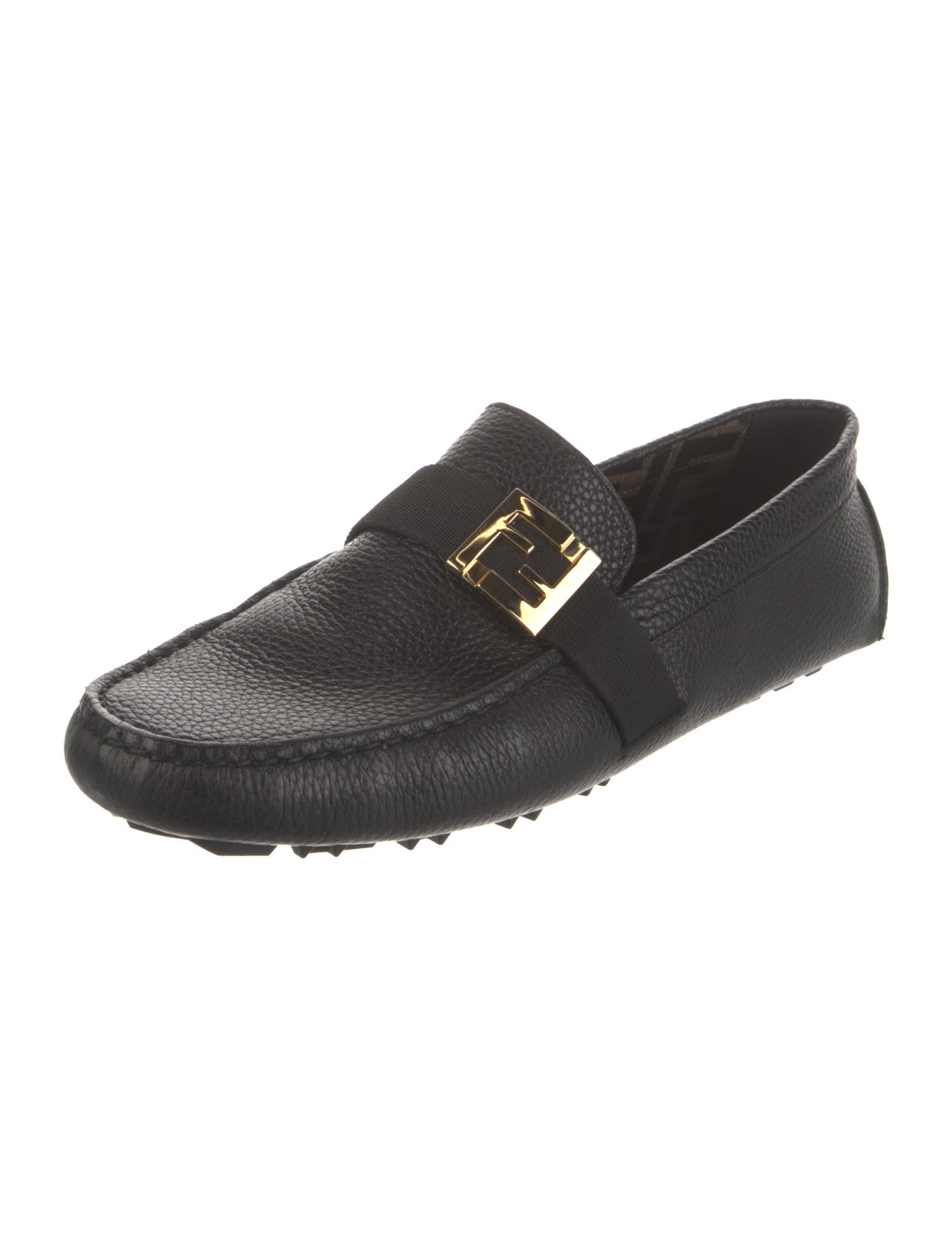 Fendi Signature Logo Leather Espadrilles