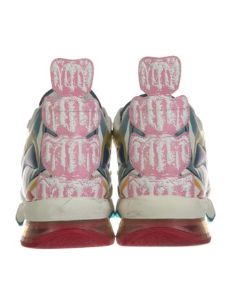 Fendi Leather Printed Chunky Sneakers