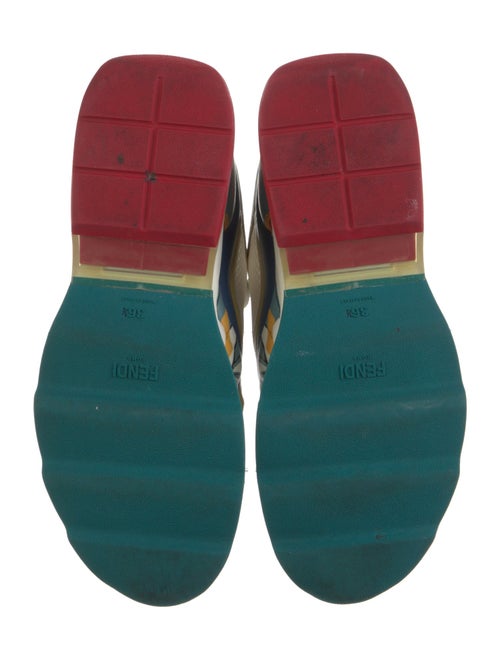 Fendi Leather Printed Chunky Sneakers