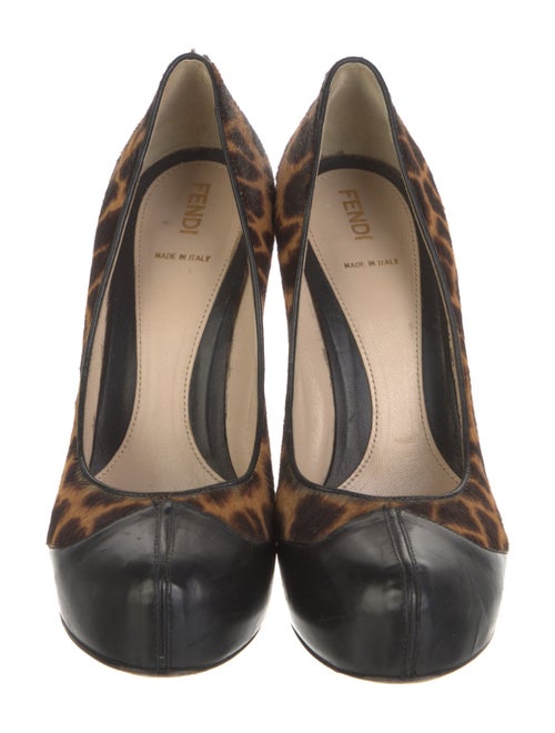 Fendi Ponyhair Animal Print Pumps