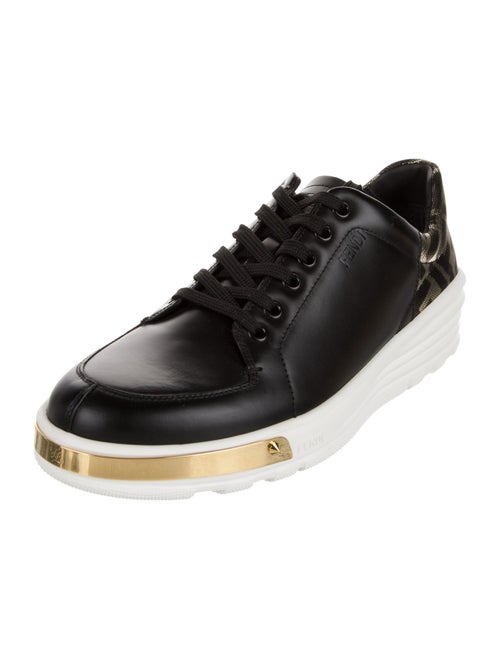 Fendi Zucca FF Logo Leather Sneakers