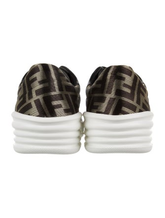 Fendi Zucca FF Logo Leather Sneakers