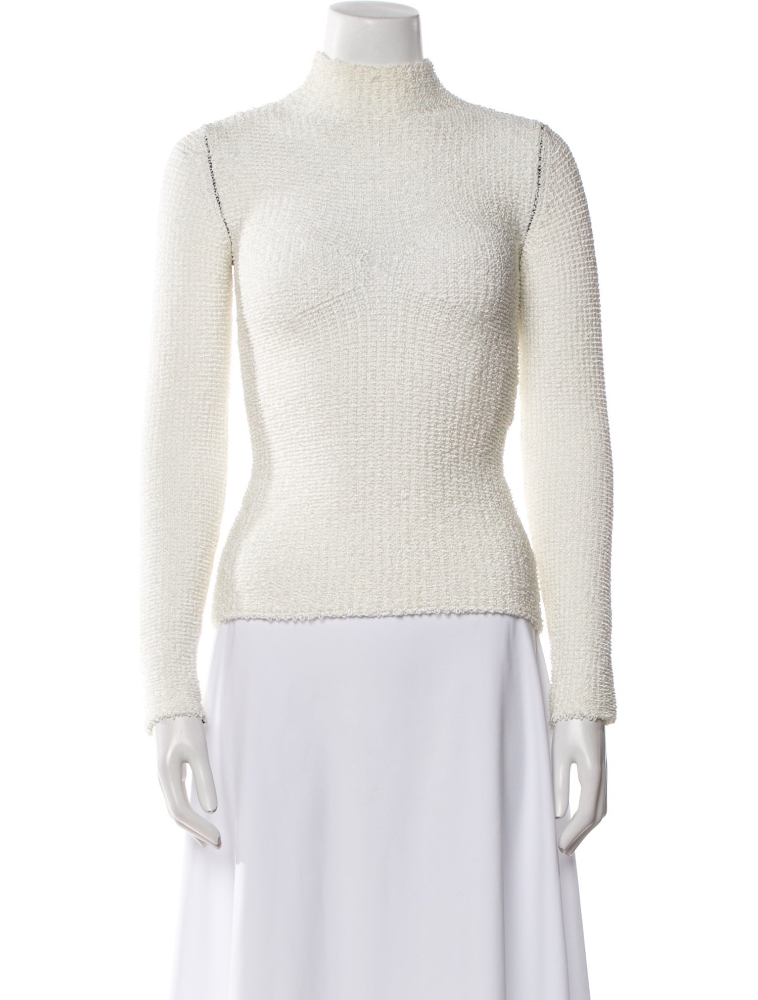 Fendi Virgin Wool Mock Neck Top w/ Tags