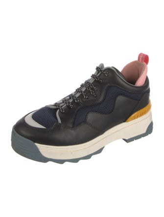 Fendi Leather Colorblock Pattern Chunky Sneakers