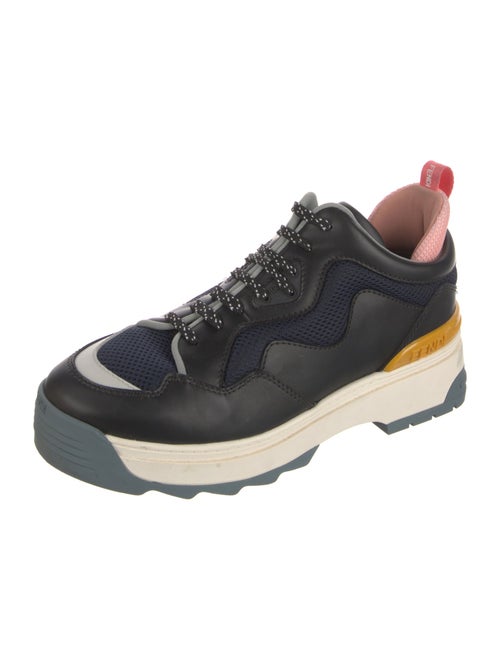 Fendi Leather Colorblock Pattern Chunky Sneakers
