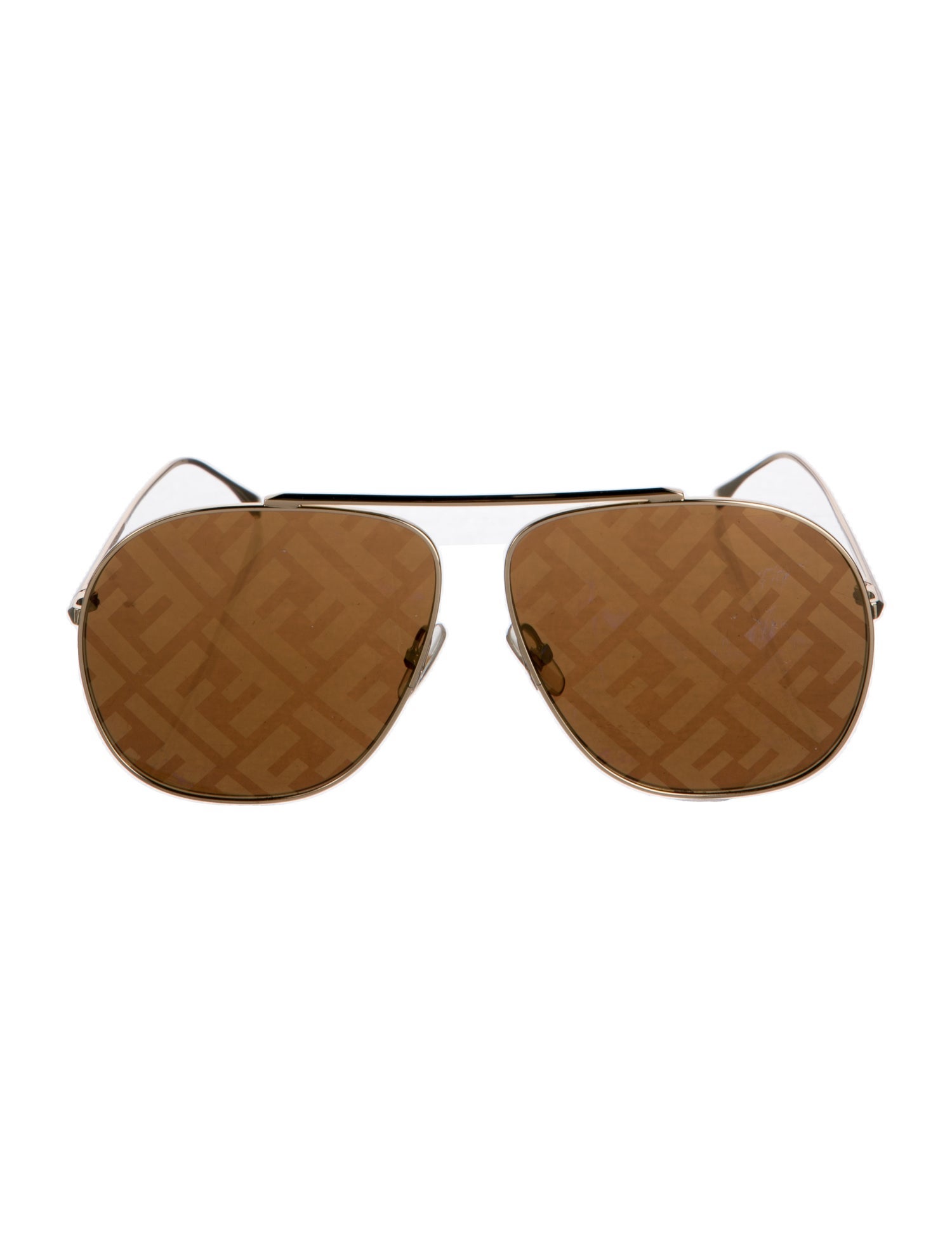 Fendi Zucca FF Logo Aviator Sunglasses