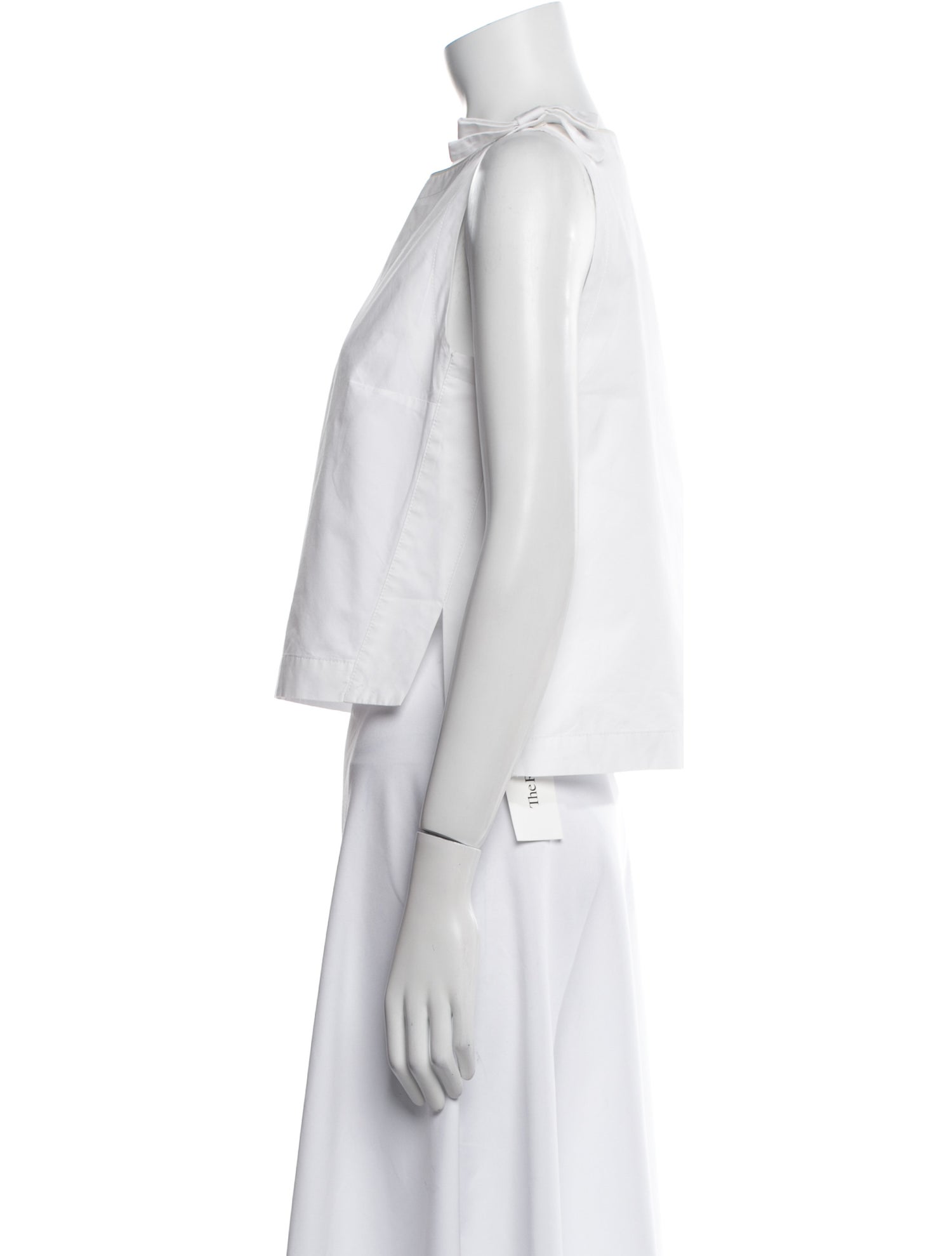 Fendi Bateau Neckline Sleeveless Crop Top