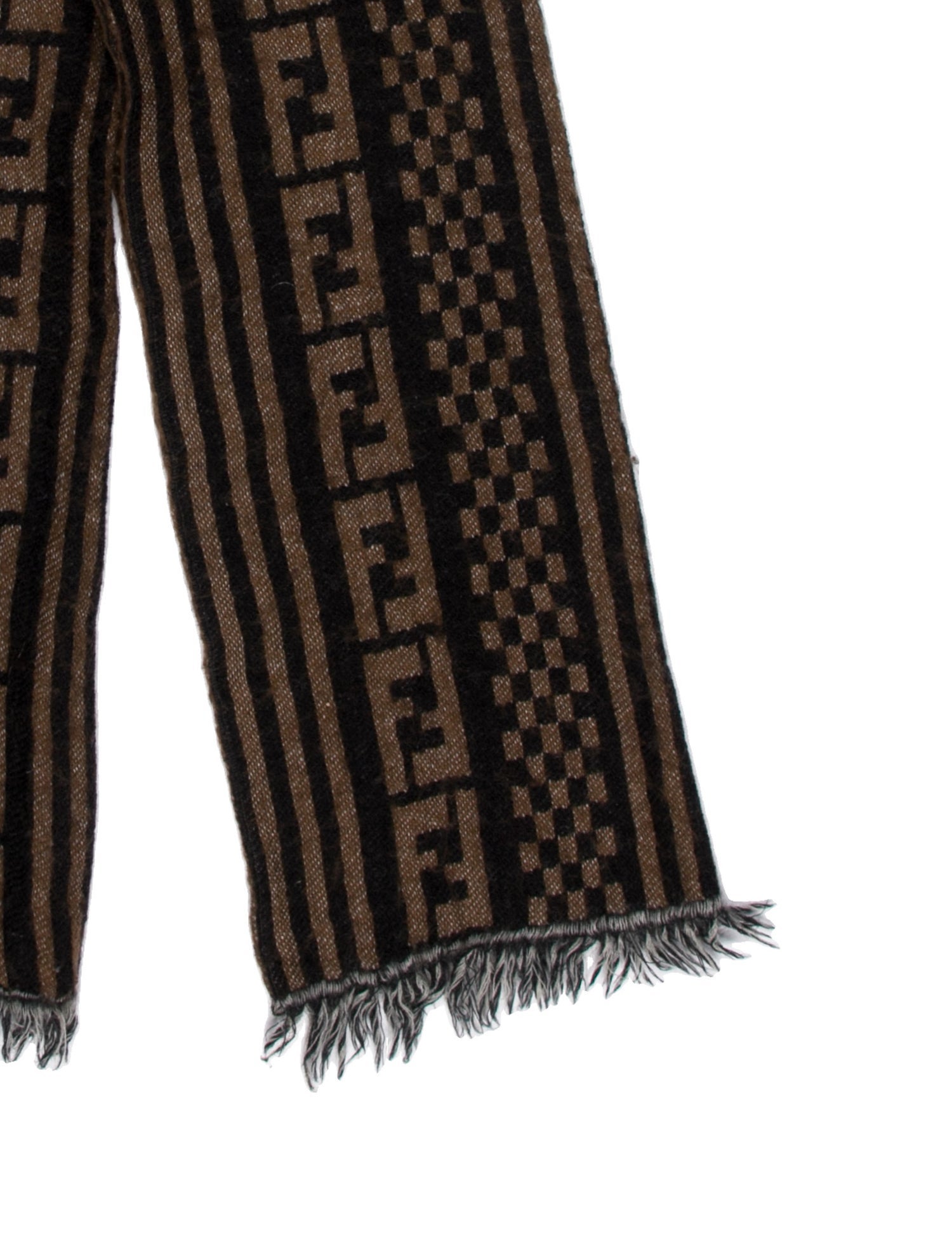 Fendi Wool Striped Scarf