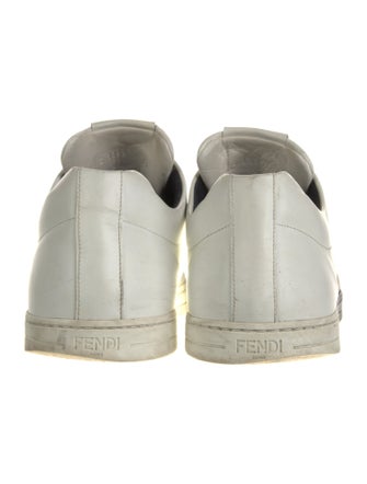 Fendi Monsters Motif Leather Sneakers