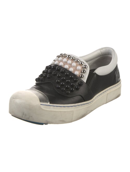 Fendi Leather Studded Accents Oxfords