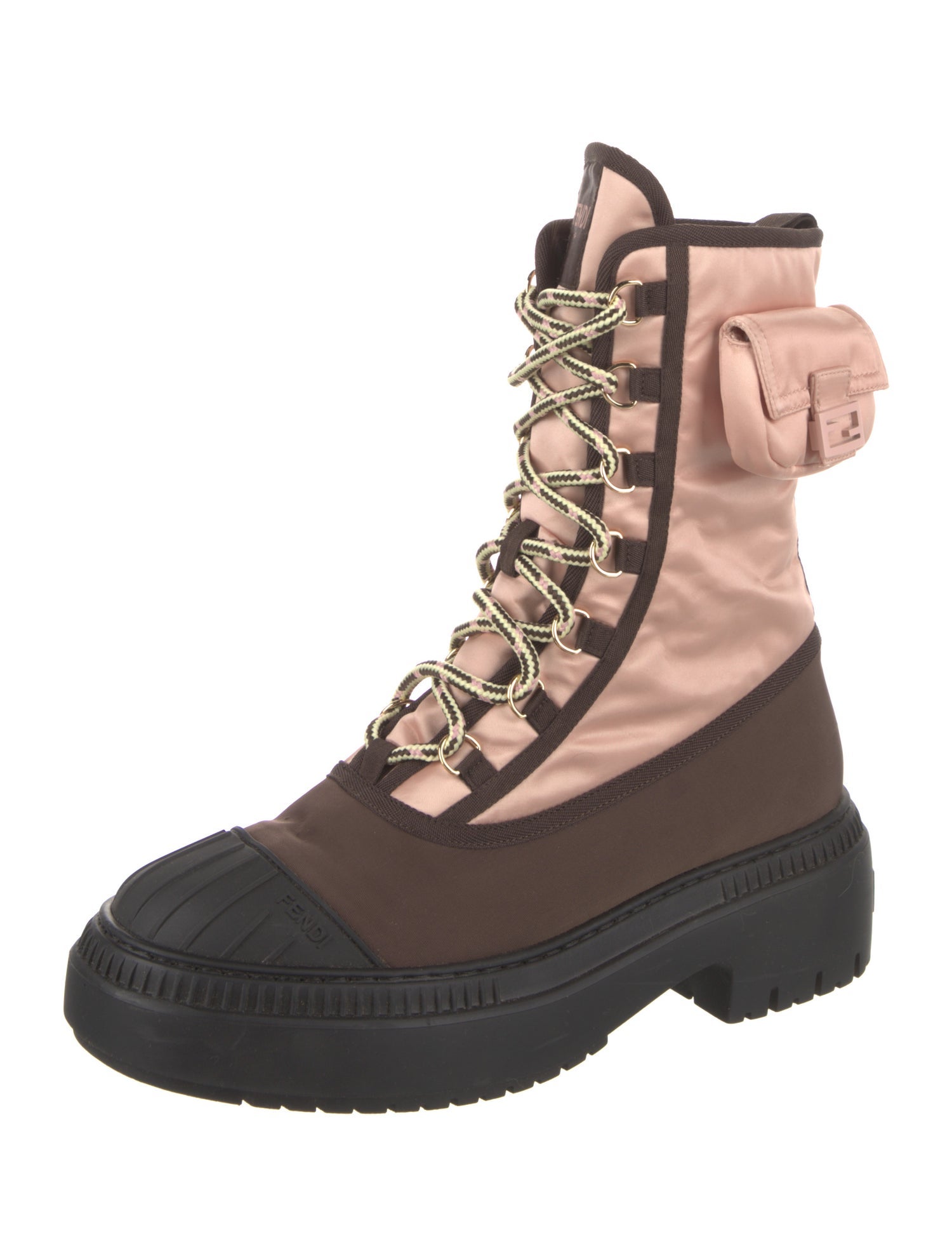 Fendi Nylon Combat Boots