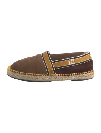 Fendi Suede Colorblock Pattern Espadrilles