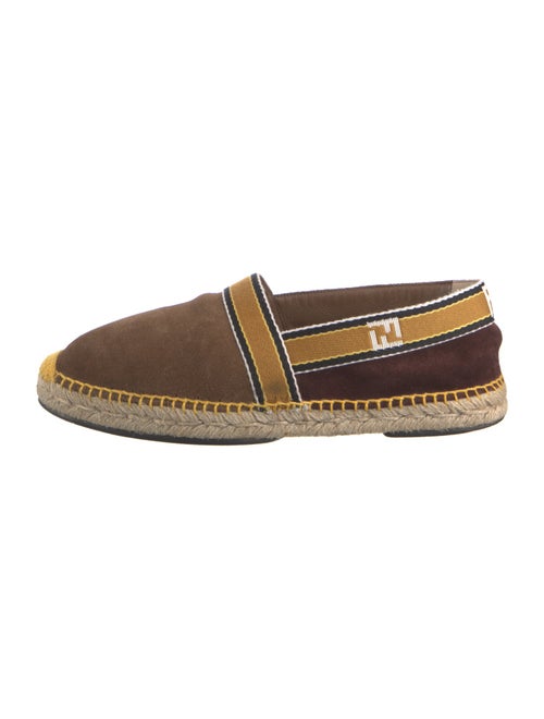 Fendi Suede Colorblock Pattern Espadrilles