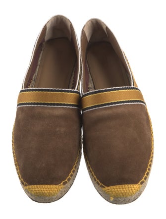 Fendi Suede Colorblock Pattern Espadrilles