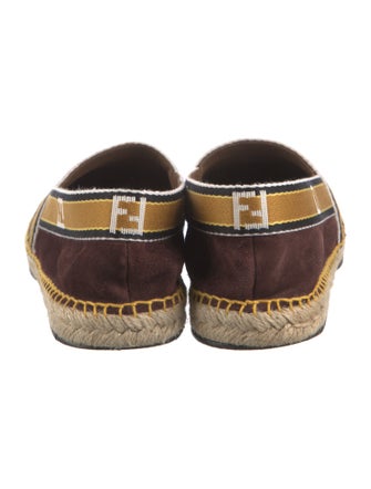 Fendi Suede Colorblock Pattern Espadrilles
