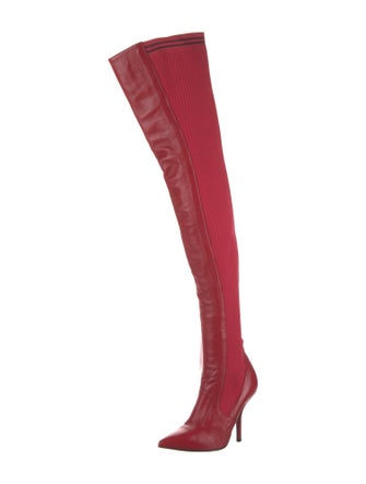 Fendi Leather Sock Boots