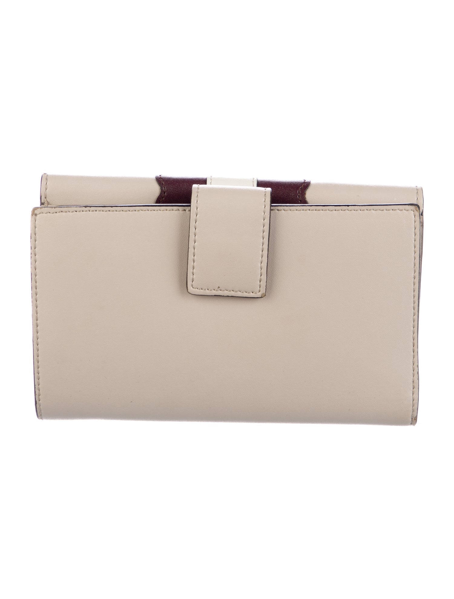 Fendi Faces Motif Leather Trifold Wallet