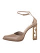 Fendi Zucca FF Logo Leather D'Orsay Pumps