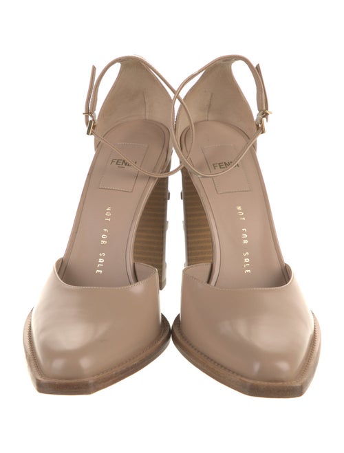 Fendi Zucca FF Logo Leather D'Orsay Pumps