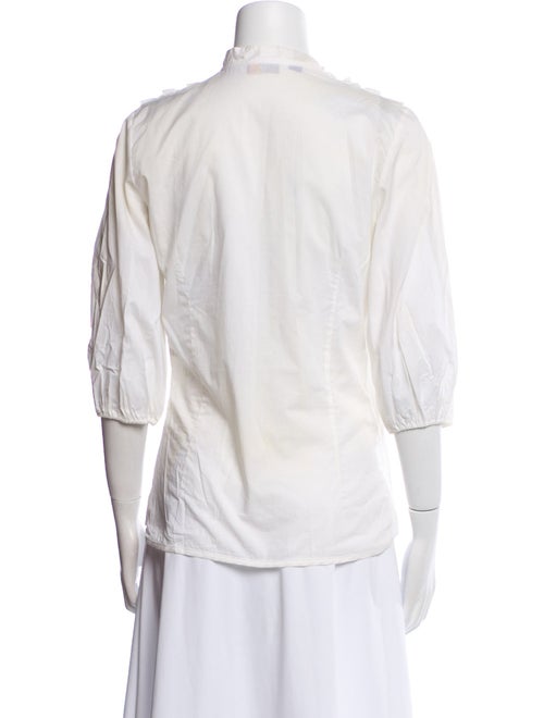 Fendi Three-Quarter Sleeve Button-Up Top